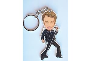 MUSIC LEGENDS COLLECTION Porte-clés caricature Johnny Hallyday