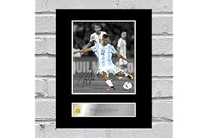 ICONIC PICS Espositore con stampa di una foto del giocatore dell’Argentina FC Paulo Dybala con autografo, idea regalo