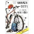 Male Birthday Card - (JJ-GR202) - Mountain Bike - from The Graffix Range - Embossed & Foil Finish