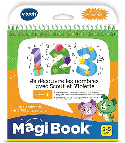 VTech MagiBook – Livre éducatif Niveau 2 : À La Découverte De L'alphabet – 4 à 6 Ans – Pages Interactives, Autocollants, Contenu Audio Français