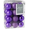 12 Palline Per Albero Di Natale Infrangibili, Diametro 60 Mm, Colore Rosa, In Plastica
