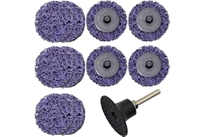 Merryland Strip Disc 50mm Paint Rust for Die Grinder, 50 mm Purple Removal Disc 10 Pieces With 6mm Shank, Strip Wheel Stripping Wheel Cleaning Disc INOX Stainless Steel Iron Universal 2inch, DGTA012C1