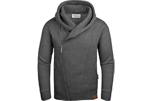 Grin&Bear | Uomo | Giacca Felpa con Cappucio | Hoodie con Cerniera ad Angolo | GEC016