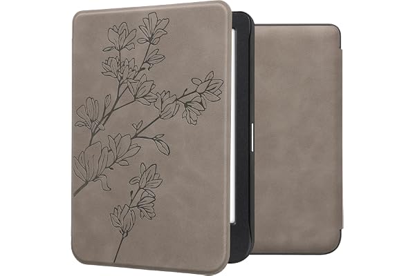 kwmobileÉtui Compatible avec Kobo Clara BW/Colour Coque - Étui à Rabat magnétique tabletteeReader Similicuir - Gris