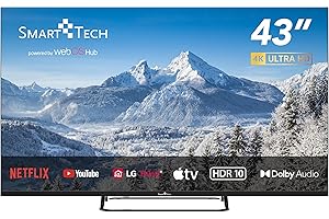 Smart Tech TV LED 4K UHD 43' (108 cm) Smart TV Web OS-43UW02V- Molotov, Netflix, Prime Video, Disney+ - 3xHDMI - 2xUSB - MEMC- Dolby Audio