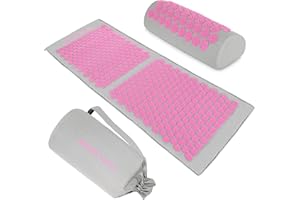 SPORTVIDA Tappetino per Agopressione XXL - Tappetino per Digitopressione con Cuscino - Set per Digitopressione - Tappetino per Massaggio per Alleviare il Dolore e la Tensione Muscolare