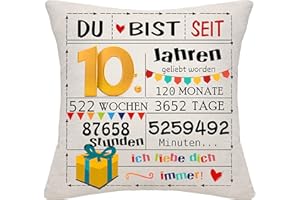 Bommex Geburtstagsgeschenk Geschenk Geburtstag Dekorationen für Frauen Männer Mädchen Jungen Kissenbezüge Zierkissenbezüge für Geburtstag Happy Birthday Geschenk (10)