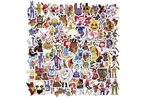 AYODPE Five Night's At Freddy Stickers Pack 100pcs Horror Game Stickers-Waterproof Vinyl Laptop Stickers-Suitable for Skateboard Travel Case Notebook Phone Car Bike Waterproof Graffiti Decals,Kid/Teen Gift