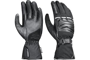Probiker Season III Motorradhandschuhe, Wasserdicht, Winddicht, Atmungsaktiv, Knöchelpolsterung, Weitenverstellbare Stulpe, Abriebfeste Oberhand, XS-3XL