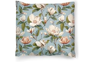 ‎PINKZEBRA PinkZebra Kopfkissenbezug, Kissenbezug 40 x 40 cm aus 100% Baumwolle, Kissenhülle, Öko-tex Standard 100, bezüge mit Reißverschluss, Apfelbaumblüten