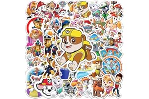 LYLSDSB Lot de 50 autocollants Paw Patrol Cartoon Anime Graffiti pour ordinateur portable, bouteille d'eau, ordinateur, vélo, moto, skateboard, voiture, bagage, autocollants mignons en vinyle
