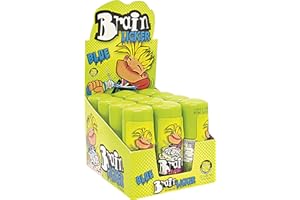Freekee Brain Licker | 12 Zungenroller | Roll-on mit saurem Flüssigbonbon mit Fruchtgeschmack | Tray mit 12 Packungen (12 x 6