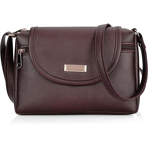 J I ACCESSORIES Women’s Stylish Crossbody Sling Bag – Elegant PU Leather Small Shoulder Purse with Adjustable Strap – Casual & Travel Handbag