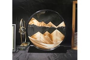 YAIHE - Oggetto decorativo con sabbia in movimento, rilassante, decorazione da scrivania, colore: blu oceano (10 Pollice, Giallo)