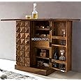 WOODENMOOD House bar Solid Wood Display Cabinet Folding Country House bar bar Wine bar
