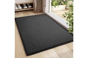 COLOR&GEOMETRY Color G Zmywalna wycieraczka do wnętrz, do drzwi wewnętrznych, antypoślizgowa, do drzwi wejściowych, chłonna, dla psów, na zewnątrz, czarna, 90 x 150 cm