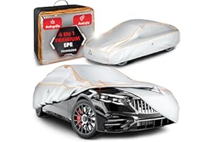 WALSER Premium Bâche de Protection Contre la grêle pour Voiture, bâche de Protection Contre la grêle pour Voiture en EPE Sun Protect avec Protection UV, Housse de Garage 100% imperméable Taille 2