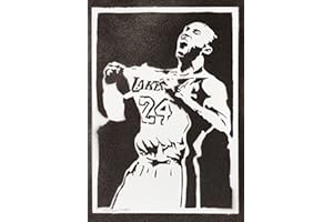 moreno-mata Autentici Graffiti Fatti a Mano Kobe Bry... Handmade Poster Sport Quadro Moderno Soggiorno Decorazione Parete Regalo Uomo e Donna