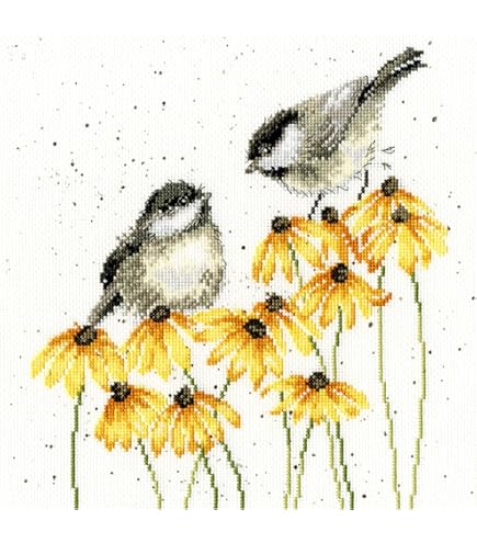 Bothy Threads Kreuzstich Set Der Feenring - Stickpackung 26x26cm Mit Garn & Nadel