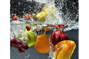 Queence Cubierta para vitrocerámica de 1 pieza, cubierta de inducción | placa de cristal acrílico | tamaño: 60 x 52 cm, color: cítricos