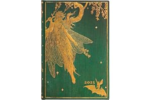 Kalendarz Paperblanks 2025 Olive Fairy Mini Dzienny: jeden dzień na stronie, zamykany na gumkę, papier 80 gsm