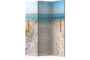 ‎MURANDO murando Raumteiler Foto Paravent Strand am Meer 135x172 cm beidseitig auf Vlies-Leinwand Bedruckt Trennwand Spanische Wand Sichtschutz Raumtrenner Home Office Natur Landschaft c-B-0362-z-b