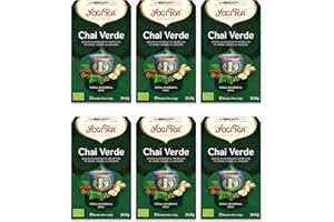 Yogi Tea Chai Verde Bio - Infuso Ayurvedico - Miscela di Tè Verde, Cannella e Zenzero - Confezione da 6x17 bustine (102 bustine in totale)