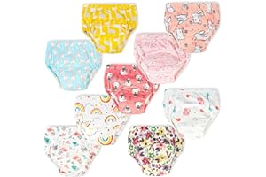 Heekcaa Lot de 9 Pantalons d'entraînement pour bébé, Pot de sous-vêtements pour Enfants à partir de 1 an, sous-vêtements d'entraînement des Toilettes