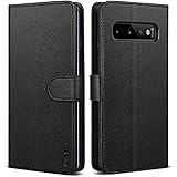 Vakoo Handyhülle für Samsung Galaxy S10 Hülle Leder Tasche Klappbar Wallet Flip Case [Magnetverschluss] [Standfunktion] Stoßf