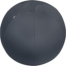 Leitz Ergo Active Sitting Ball With Stopper Function, Ergonomically Designed Desk Chair Alternative, 55cm Diameter, Includes Fabric Ball Cover, Hand