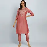 W for Woman Women's Viscose Regular Fit Casual Kurta