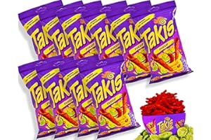 ‎MEXHAUS Takis Chips Fuego Chips Box - (Pack von 10) je 56g - Chips Grosspackung Chips scharf