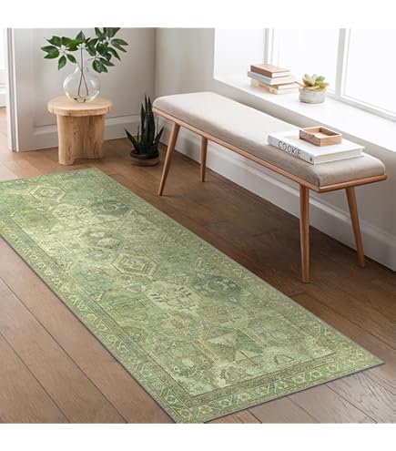 BEIMO Woonkamer Vloerkleed 160x230cm, Binnenhal Tapijt, Antislip Wasbaar Tapijten, Groot Vintage Vloerkleden voor Keuken, Slaapkamer, Kantoor, Bruin