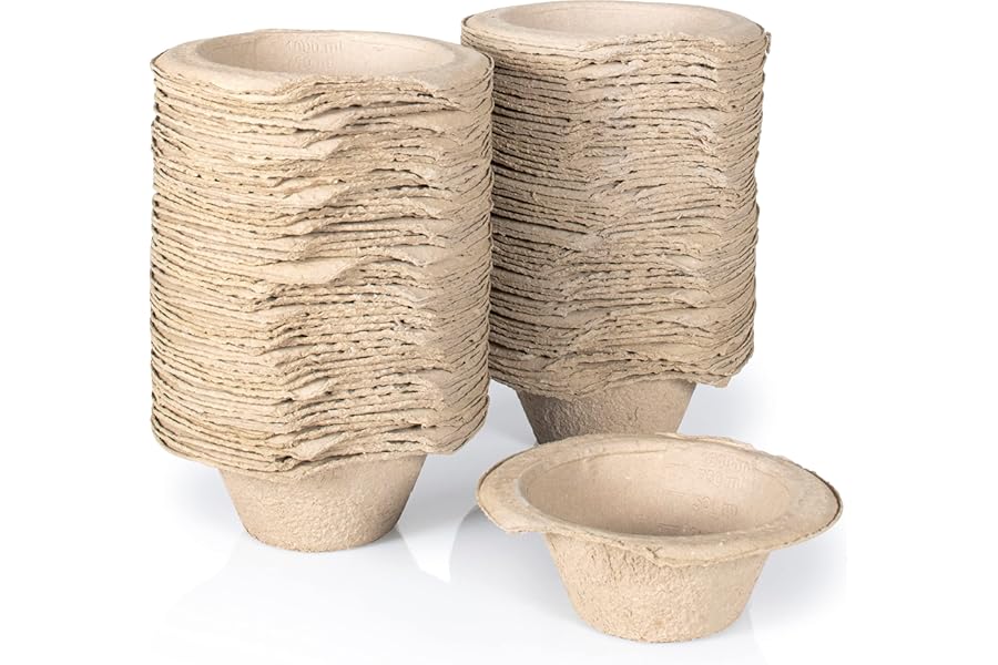 50 x Easy Care Solutions | Disposable Pulp Sick Bowls with Rim | 1000ml | 1 Box of 50