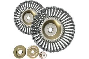 Garlavie - Juego de 2 Cabezales de desbrozadora Universal, Calibre 24,5 mm, Cepillo desbrozadora de Alta Gama, eliminación eficaz de la Espuma, Cabezal de Cepillo desbrozadora Universal