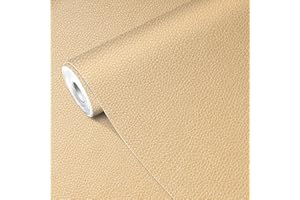 MICTER Patch de Réparation en Cuir, 40 x 200cm Patch Cuir Auto-adhésif Rénovation, Cuir Adhesif Reparation Canapé Pour Réparation et Rénovation de Canapé, Siège, Vestes, Artisanat (Champagne)