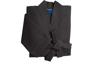 Morgenstern Bademantel Herren Leichter Waffelstoff aus 100% Baumwolle Waffelpique Morgenmantel