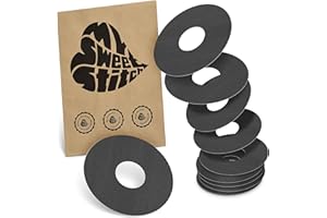 ‎MYSWEETSTITCH MySweetStitch - 10 x Freestyle Libre 3 plasters, round, ring patch, diameter 60 mm, inner diameter 20 mm, waterproof, breathable, skin-friendly, made in Germany, black