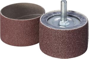 wolfcraft Roterande trumslipmaskin, Ø 45 mm I 2038000 | Mångsidigt borrfäste för trä, metall och plast. Inkluderar 80 och 150 korn och 6 mm runt skaft. 2038000