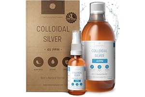 ‎INSTITUT KATHAROS Kolloidales Silber 100% Natürlich 500 ml | 40 PPM | Mit auffüllbarem 30ml-Spray | Ebook enthalten | Cosmos Natural zertifiziert | Institut Katharos