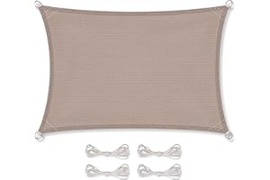 CelinaSun Awning Sun Protection, Garden Balcony and Terrace, Weatherproof, HDPE, Breathable, Shade Square, taupe