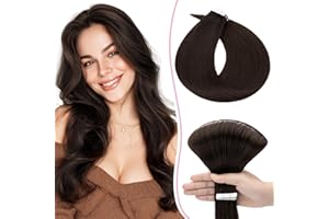 SEGO Pro Extension Capelli Veri Biadesivo 10pz 30cm #2 Marrone Scuro Extension Biadesive Capelli Veri Lisci Remy Tape in Hair Extension (10g)
