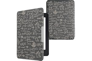 kwmobile Etui z klapką kompatybilne z Amazon Kindle Paperwhite - eReader Case (do modeli do 2017) - równanie zielono-żółte