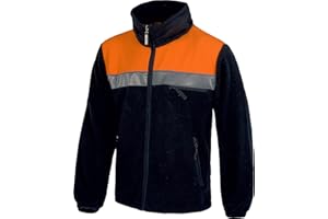 WORKTEAM Work Team Forro Polar Bicolor con Cremallera y Cintas Reflectantes. Hombre