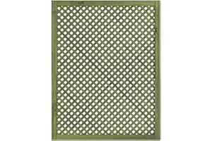 DISEÑOS Y FABRICADOS EN MADERA Celosía De Madera Tratada para Decoración De Terrazas, Jardines y Exteriores - Verde (114x92 cm)