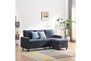 Cherry Tree Furniture Campbell 3-Seater Sofa with Reversible Chaise (Dark Grey)