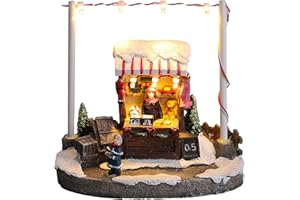 Christmas Concepts® - Escena de Mercado navideño con luz LED de 5 "/ 13 cm (Puesto de Juguete)
