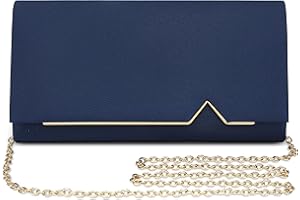 BAICLES Bolso de Noche para Mujer, Elegante Bolso de Novia, Bolso de Boda, Bolso de Mujer, Bolso de Cadena, Bolso Pequeño para Fiesta, Tiempo Libre (Azul)