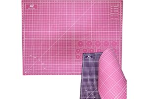 Snadi - Tappetino da Taglio Professionale A2 in Rosa e Lilla | Ideale per Patchwork, Cucito e Artigianato | Auto-Rigenerante | 60x45 cm | 2 Colori per Maggiore Visibilità, Rosa e Lilla