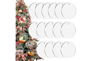 SMYJDMM Acrylscheibe Rund mit Loch, 15 Stück Klare Acrylplatten, 10cm Rund Klare Acrylplatte 2mm Dick Acrylscheiben Acrylplatte Transparent für DIY Handwerk Bilderrahmen Malerei Partyschilder Display